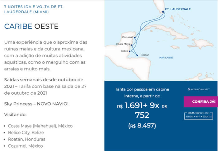 cruzeiro pelo caribe